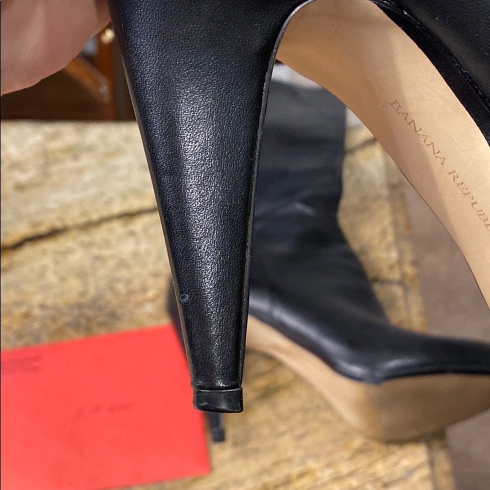 COPY - Banana Republic Black Leather Knee High Boots Sz 9 - Picture 8 of 11